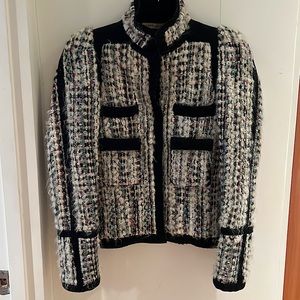 BALENCIAGA Slim Cut Tweed Bouclé Jacket size 38